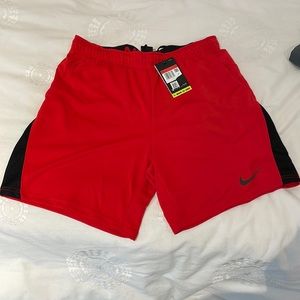 Mens red NIKE dri-fit shorts NWT